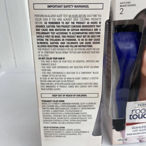 Clairol Root Touch-Up -Matches Leading Black Shades #2 Black (Lot of 2) - Picture 5 of 7